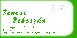 kenese mikeszka business card